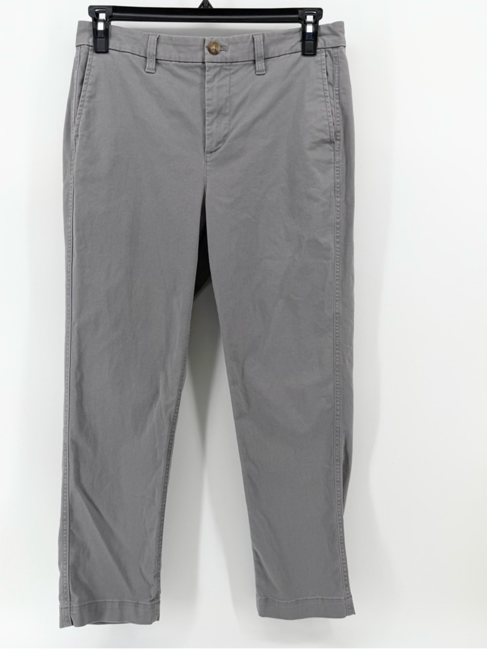 J. Crew High-Rise Girlfriend Chino Pants Size 8 Gray Stretch Straight Leg FA23